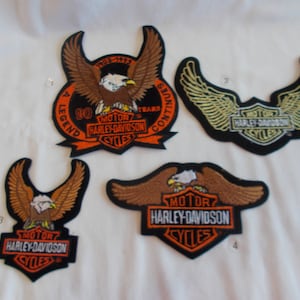 Harley Davidson~Eagle~Patch~Biker~Motorcycle~Patch~Old School~90&#39;s~EAGLE~Jacket~Patch~Embroidered~Biker~Accessory~Emblem~Badge~Your Choice-T