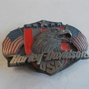 Harley Davidson~Belt Buckle~Biker~Accessory~Motorcycle Belt Buckle~Jewelry~Pewter~1989~Siskiyou~Never Used~Collectable~USA