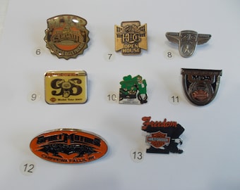 Vintage~Biker~Pins~Never Used~HOG~Motorcycle~Pin~Badge~Biker Accessory~Jewelry~Collectable~Your Choice----0B