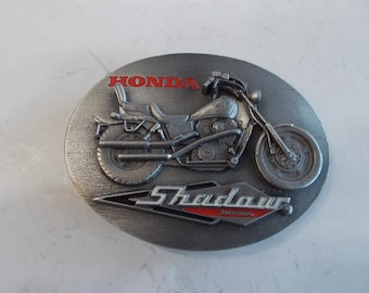 Honda~Motorcycle~Belt Buckle~Pewter~Siskiyou~HONDA SHADOW~Accessory~Jewelry~Collectable~Gift~Nice~USA