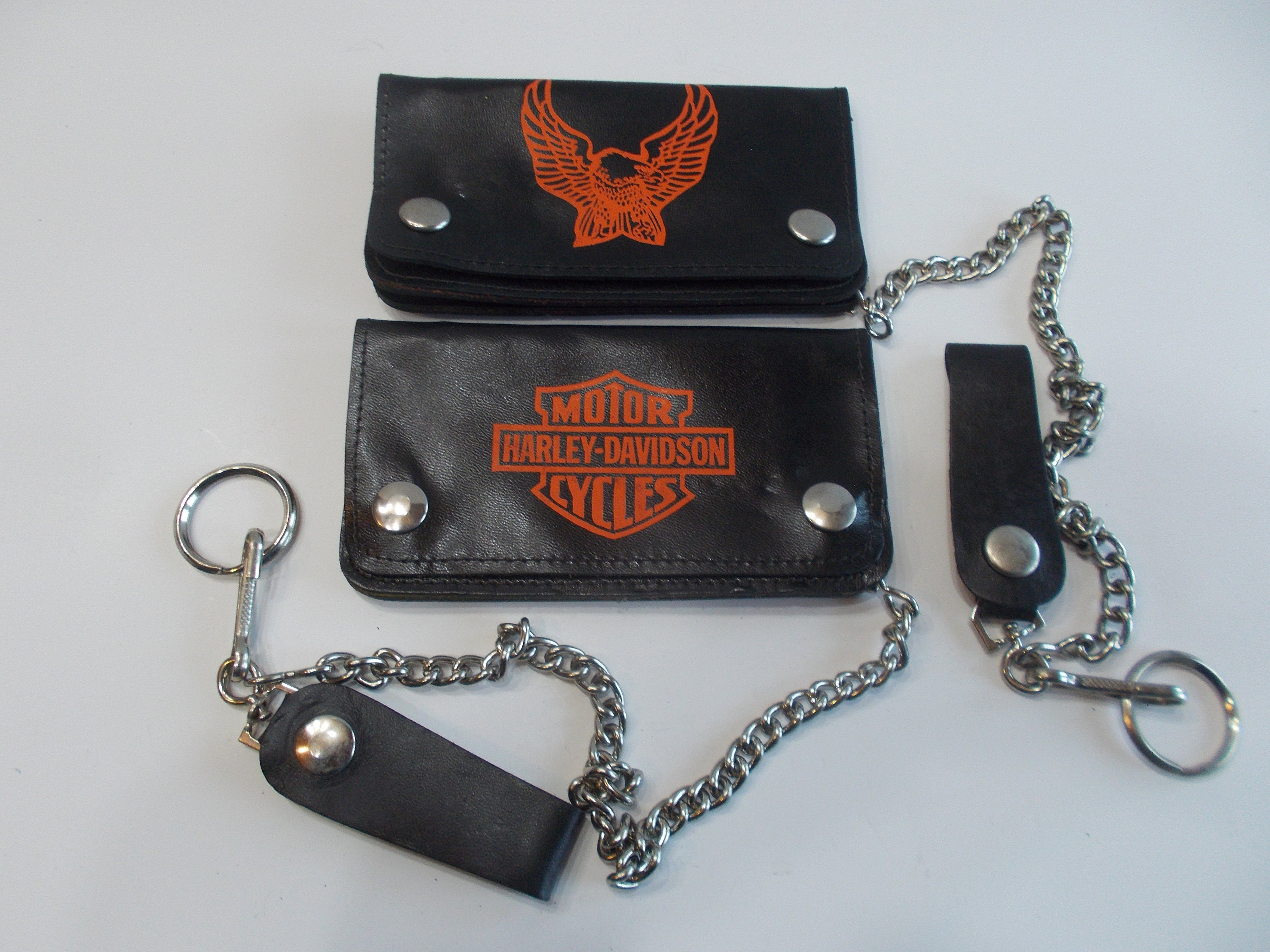 Vintage~leather~biker Chain~wallet~old~70's~stock~6 Vintage~leather~biker Chain~wallet~old~70's~stock~6