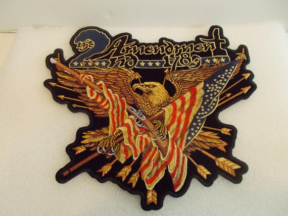 2nd~Amendment~Embroidered~Patch~Large~11"~Gun Rig… - image 3