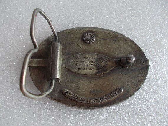 Biker~Belt Buckle~Genuine~1974~Bergamot~Biker~Acc… - image 4