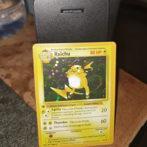 Carta Pokémon Original Raichu Gx  Produto Vintage e Retro Pokémon