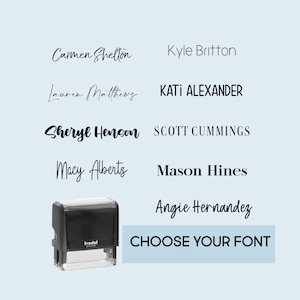 Signature Stamp Stamp With Name 1 Line Name Stamp Signature Stamp  Customizable Stamp Personalized Self-inking Signature Stamps 