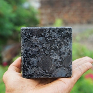 80 MM Large larvikite cube . Personalized gifts