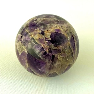 50 MM A + Natürlicher Blauer Amethyst Heilstein Meditation Power Made Kugel