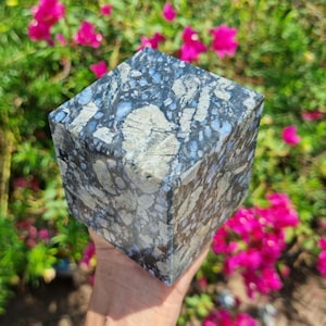 80 MM Large and Rare Que Sera Cube Natural Crystal Healing Gemstone Polished Mineral Energy / Cube Shaped Decorative Collectible Specimen