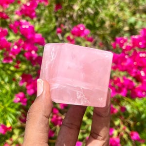 50 MM Rose quartz Cube for Metaphysical Power and Home decor and personalized Gifts