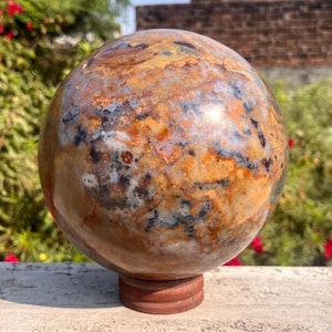 170 MM Fancy Jasper Sphere Natural Crystal Healing Spiritual Gemstone Ball Chakra Balancing Metaphysical Meditation Home Energy Gift