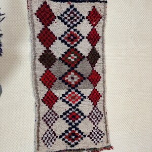 Berber Chic vintage Living Room Rug, Unique Abstract Design, Artisan Crafted -