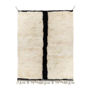 Handwoven Wool Berber Rug - Authentic Moroccan Style Area Rug for Home Decor-area rug-6.3x9.5 ft-natural wool rug-berber rug