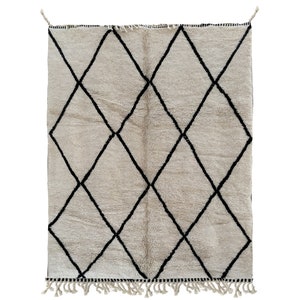Bohemian Moroccan Style Rug | Vibrant and Unique Home Decor Rug-berber rug-area rug-natural wool rug-6.6x10.5 ft-soft natural wool rug