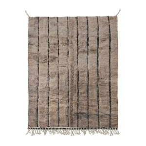 Handcrafted rug-Wool Berber Rug – Moroccan Berberrug -6.8x9.5 ft-soft wool rug-moroccan carpet-natural wool rug