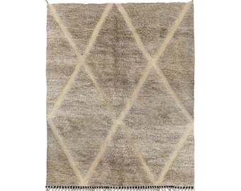 Boho marockansk matta - mjuk ullmatta - handgjord ullmatta - naturlig ullmatta - handgjord matta - 1,8 x 2,4 meter - lyxmatta