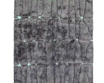 Berber Chic Living Room Rug, Unique Abstract Design, Artisan Crafted - 5.1x8.3ft