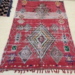 Vibrant BohemianiArea Rug | Moroccan Style Colorful Rug | Handwoven Home Decor-berber rug-handmade rug-soft wool rug-6.6x9.1 ft-natural wool