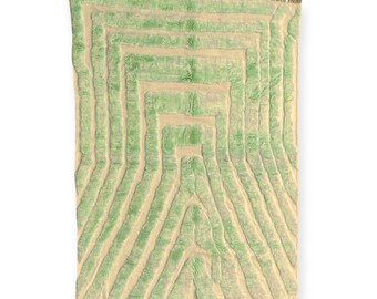 Berber Chic Living Room Rug, Unique Abstract Design, Artisan Crafted - 5.1x8.3ft