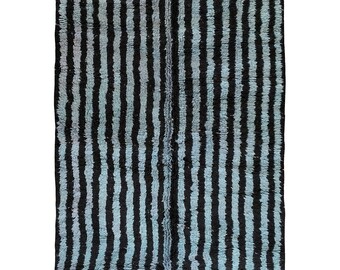 Handcrafted Wool Berber Rug – Exquisite Moroccan Style Rug for Cozy Interiors-4.6x8 ft-soft wool rug-natural wool rug-ready to ship rug