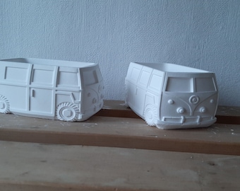 Bulli Bus /Handmade / Plaster, Ceramics / Handcrafted