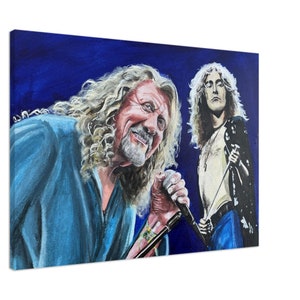 Robert plant pintura em tela e impressão