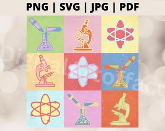Ciencia svg, Lindo profesor de ciencias png, Biología svg, Divertido profesor STEM png Ciencia jpg, Química png, Archivos Svg de Stem Women para Cricut