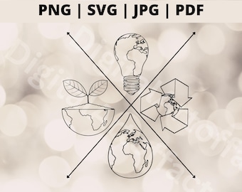 Earth Day Svg, Save the Planet, Earth Awareness Png, Mother Earth Climate Change, Save The Earth Svg files for Cricut