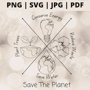 Día de la Tierra Svg, Salvar el Planeta, Conciencia de la Tierra Png, Madre Tierra Cambio Climático, Save The Earth Archivos Svg para Cricut