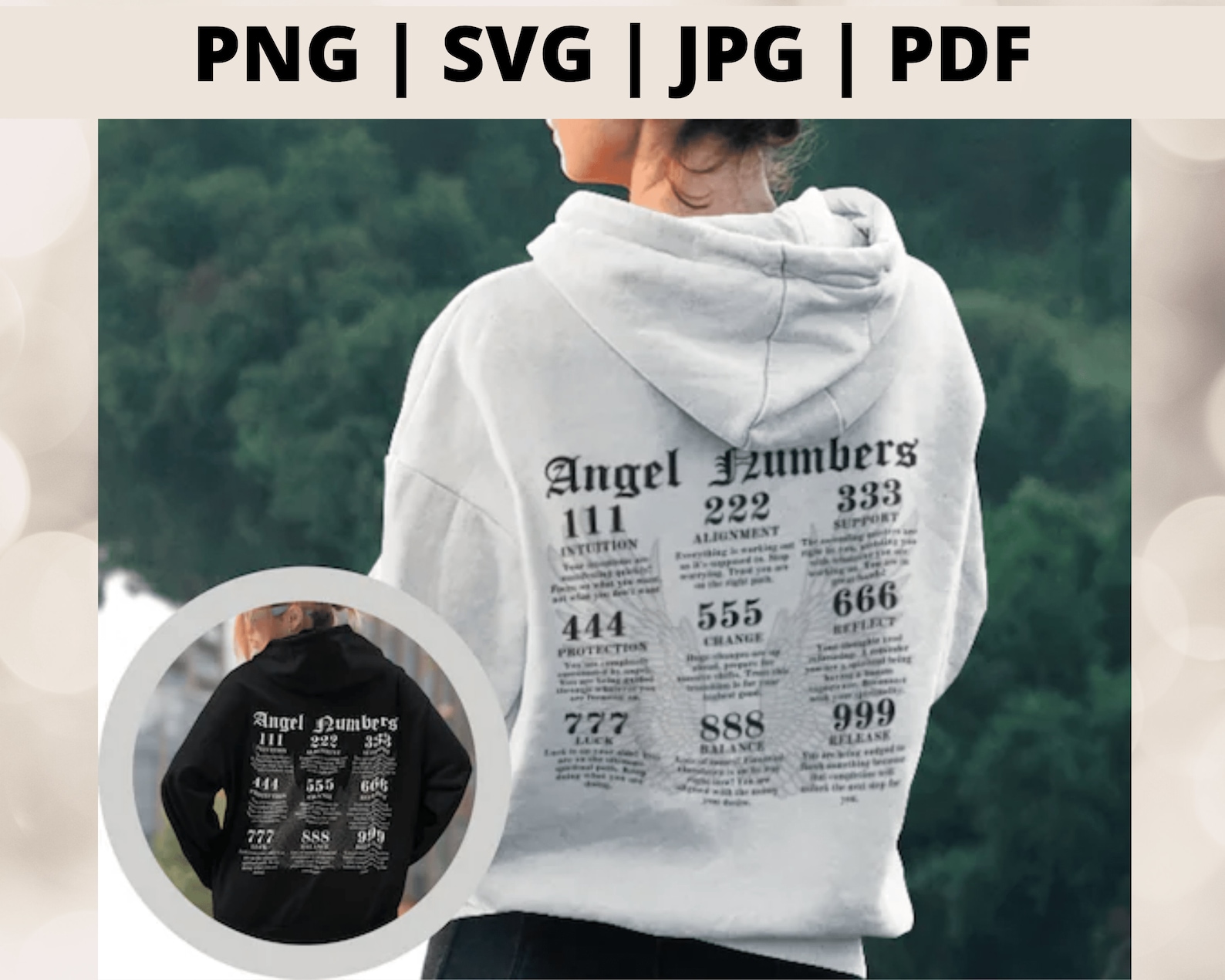 Angel Number Svg, Angel Wing PNG, Mystical Celestial Jpg, Manifestation ...