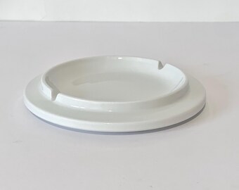 Vintage Richard Ginori Porcelain Ashtray, Minimal White Ceramic Ashtray, Italian Design, Mid Century Decor