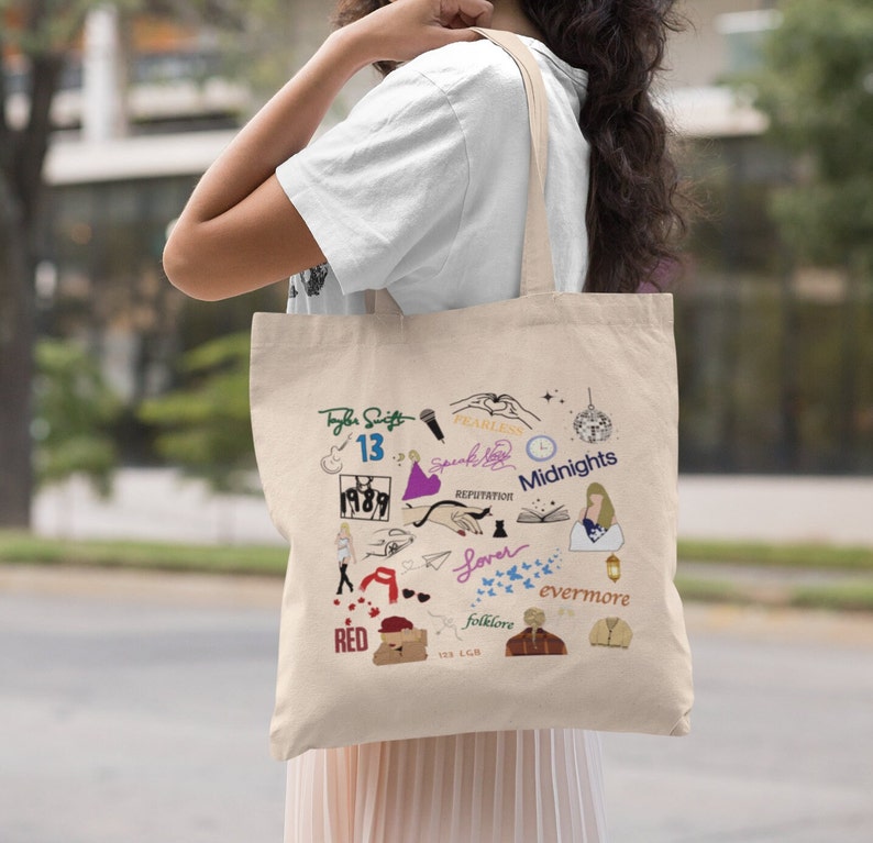 The Eras Tour 2023, Stickers, Tote Bag, Eras Tour Tote Bag, Taylor Bag, Taylor Swift Bag