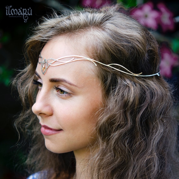 Omelia Fullhead Elven Tiara With Rainbow Moonstones  display picture 1