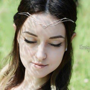 Silver elvish tiara Martlet - wire wrap celtic circlet - wedding hair accessory - elven diadem - bridal headpiece - fairy princess tiara