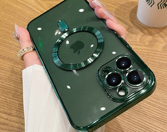 Magsafe Silikon-Kameraobjektiv-Schutzhülle, magnetische kabellose Ladehülle für iPhone 14, 13, 12 Pro Max