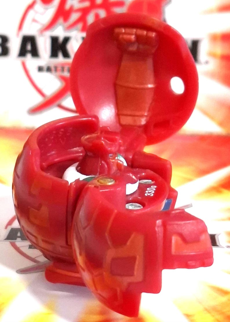 Bakugan Pyrus Gorem B1 Red + Card - [choose G Power] - Battle Brawlers ...