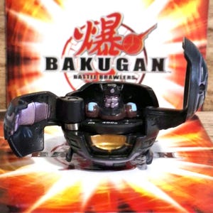 Bakugan Vintage Toy - Darkus Gorem B1 [Choose G Power] + Card - Close Core - Battle Brawlers