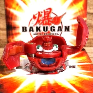 Bakugan Vintage Toy - Pyrus Gorem B1 [Choose G Power] + Card - Close Core - Battle Brawlers