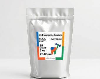 99,9% reines Hydroxyapatit-Pulver 3 Unzen, DIY-Zahn-Remineralisierung, Emaille-Reparatur & Aufhellung, 20-80um, vegane Mundpflege