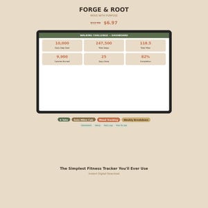 Walking Challenge Tracker Spreadsheet: Daily Steps, Miles, Calories (Digital Download)