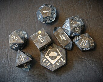 Space Dust | 8 Piece Polyhedral Dice Set | Dungeons and Dragons