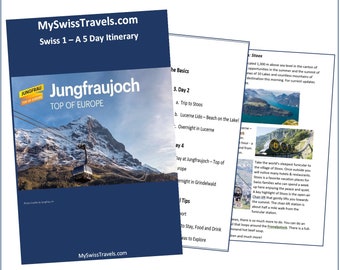Swiss 1 Travel Guide | Five day Switzerland Trip Planner | Five day Journey Plan | Trip Itinerary Active