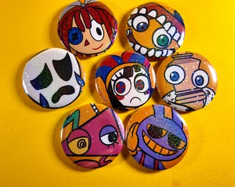 The Amazing Digital Circus - Character 58mm Button badges