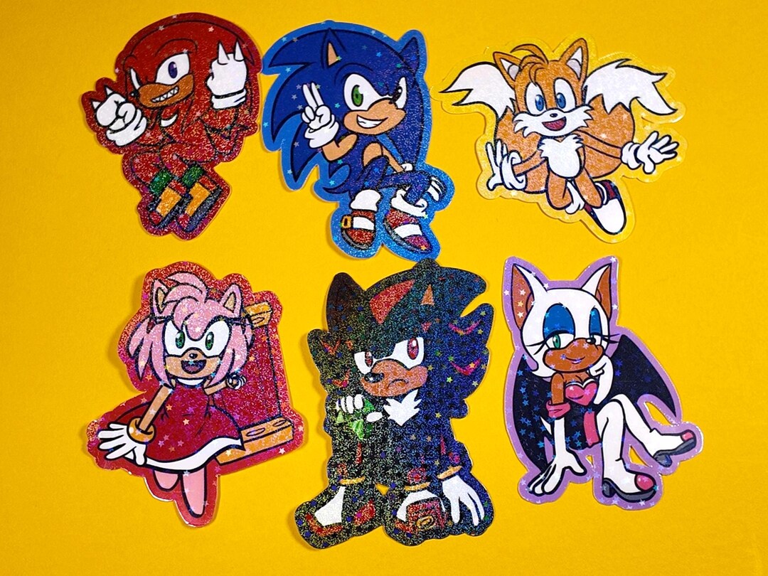 20-Pack Sega Genesis Logo Stickers – Choose White, Clear, Or Holographic – Sonic Tails Theme