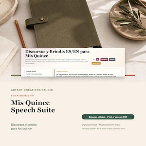 Mis Quince Speech Kit | Spanish English Toasts for Family (Digital Download)