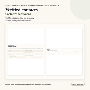 Guest Welcome Book Spanish English | Printable Rental Guide image 10