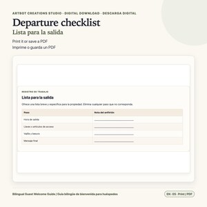 Guest Welcome Book Spanish English | Printable Rental Guide image 8