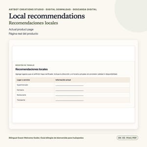 Guest Welcome Book Spanish English | Printable Rental Guide image 7