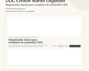 UGC Creator Planner Spanish English | Brief Rights Rate Worksheet