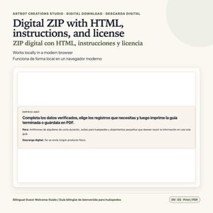 Guest Welcome Book Spanish English | Printable Rental Guide image 9