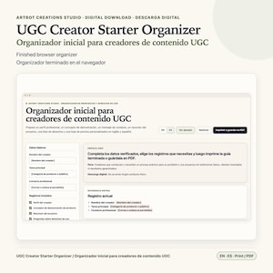 Planificador para creadores de contenido generado por el usuario (español/inglés) / Hoja de cálculo breve sobre tarifas de derechos imagen 1